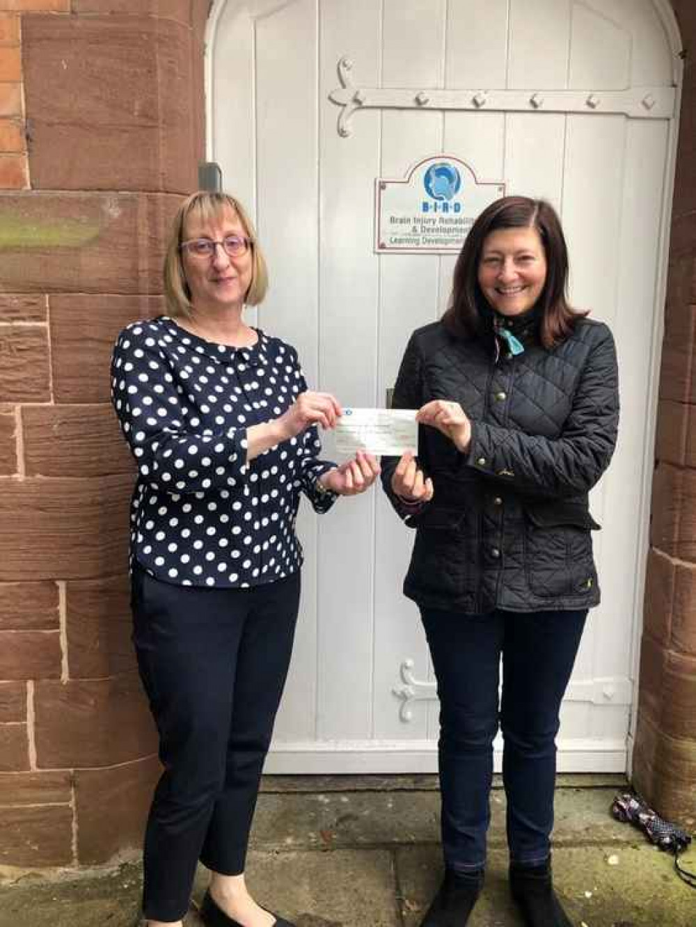 The Frodsham Sings fundraiser team, Caroline and Vicky, presenting the BIRD cheque. Image: Frodsham Sings Community Choir The Frodsham Sings fundraiser team, Caroline and Vicky, presenting the BIRD cheque. Image: Frodsham Sings Community Choir