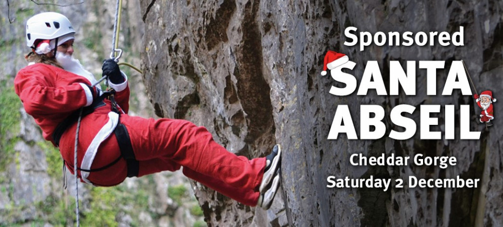 Charity Santa Abseil on behalf of St Margaret’s Hospice. 