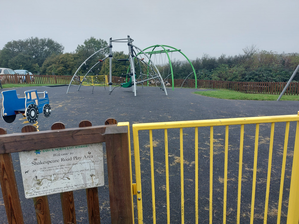 Job hunting cam be swings and roundabouts. Photo of Shakespeare Road Play Area. Midsomer Norton Nub News 