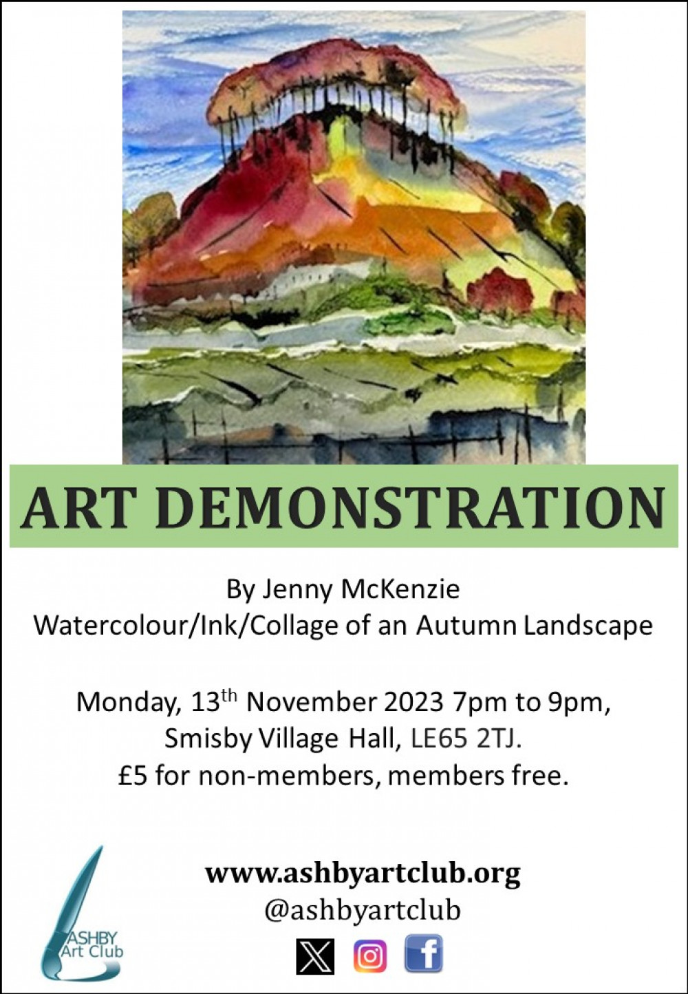 Art Demonstration at Smisby Village Hall, Ashby de la Zouch Art Demonstration at Smisby Village Hall, Ashby de la Zouch