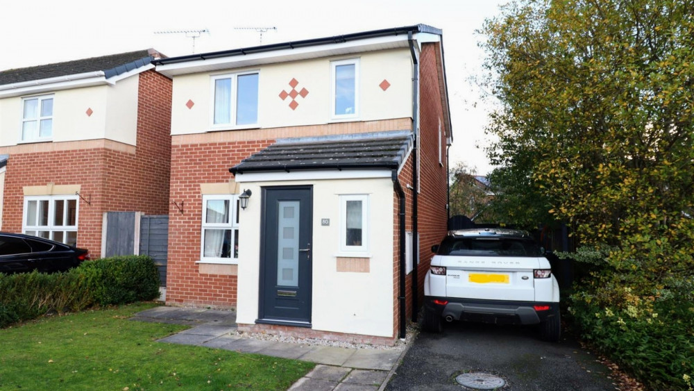 The three-bedroom detached property on Beltony Drive, Leighton (Nub News).