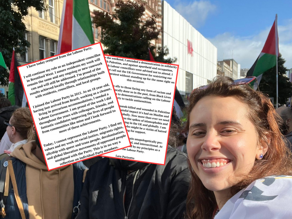 Cllr Lara  Parizotto (far right) attended a pro-Palestinian protest in Liverpool this month (credit: Lara Parizotto/ X).