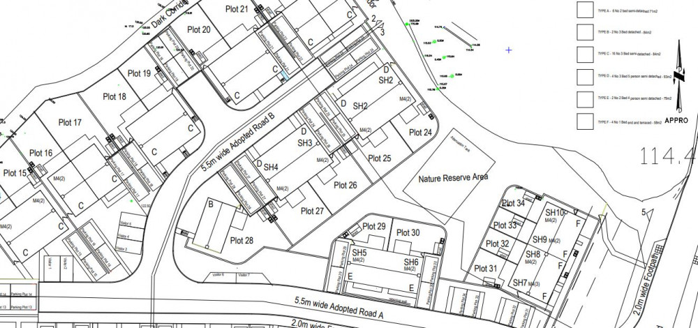 An extract from the planning application of the indicative site in Clutton. Source B&NES planning portal