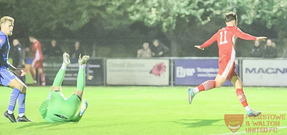 Charlie Warren wheels away after scoring (Picture: Stefan Peck/Seasiders) Charlie Warren wheels away after scoring (Picture: Stefan Peck/Seasiders)