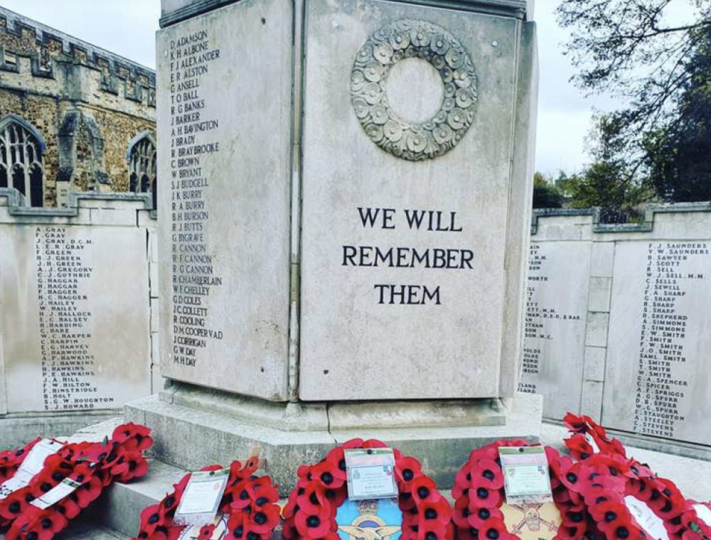 Hitchin cenotaph at the Churchyard near to St Mary's Church. CREDIT: Hitchin Nub News 