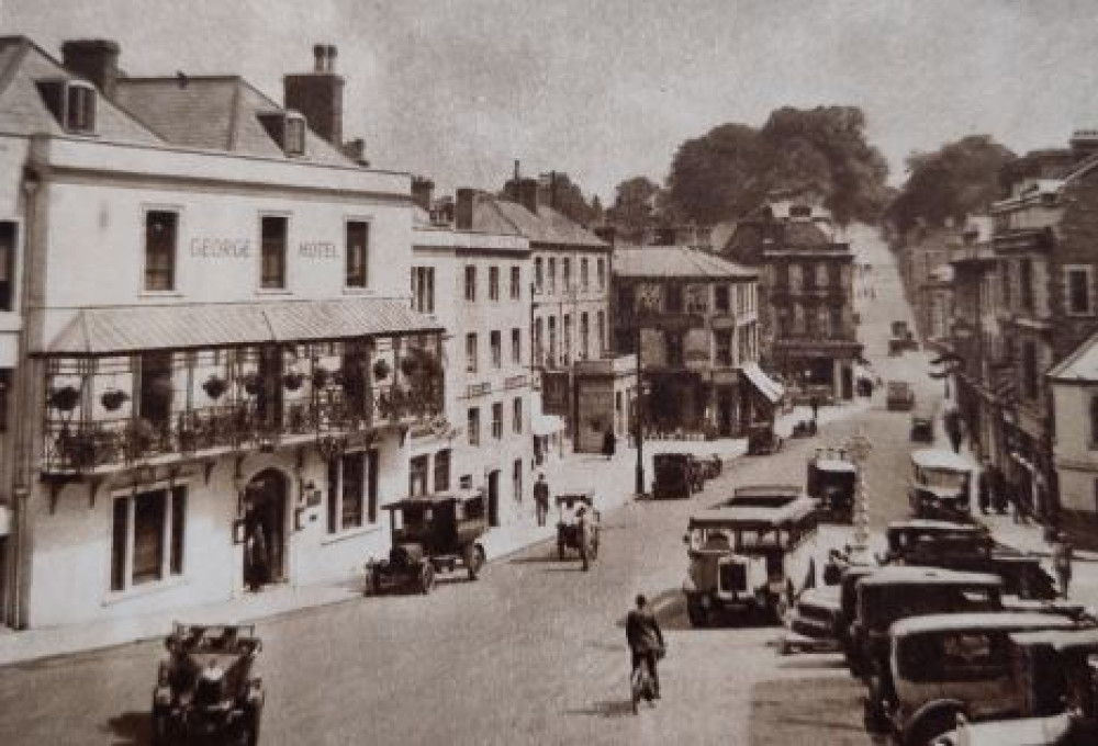 From the Frome planning application how The George Hotel looked in the middle of the 20th century pictured by : Heritage Potential Research 