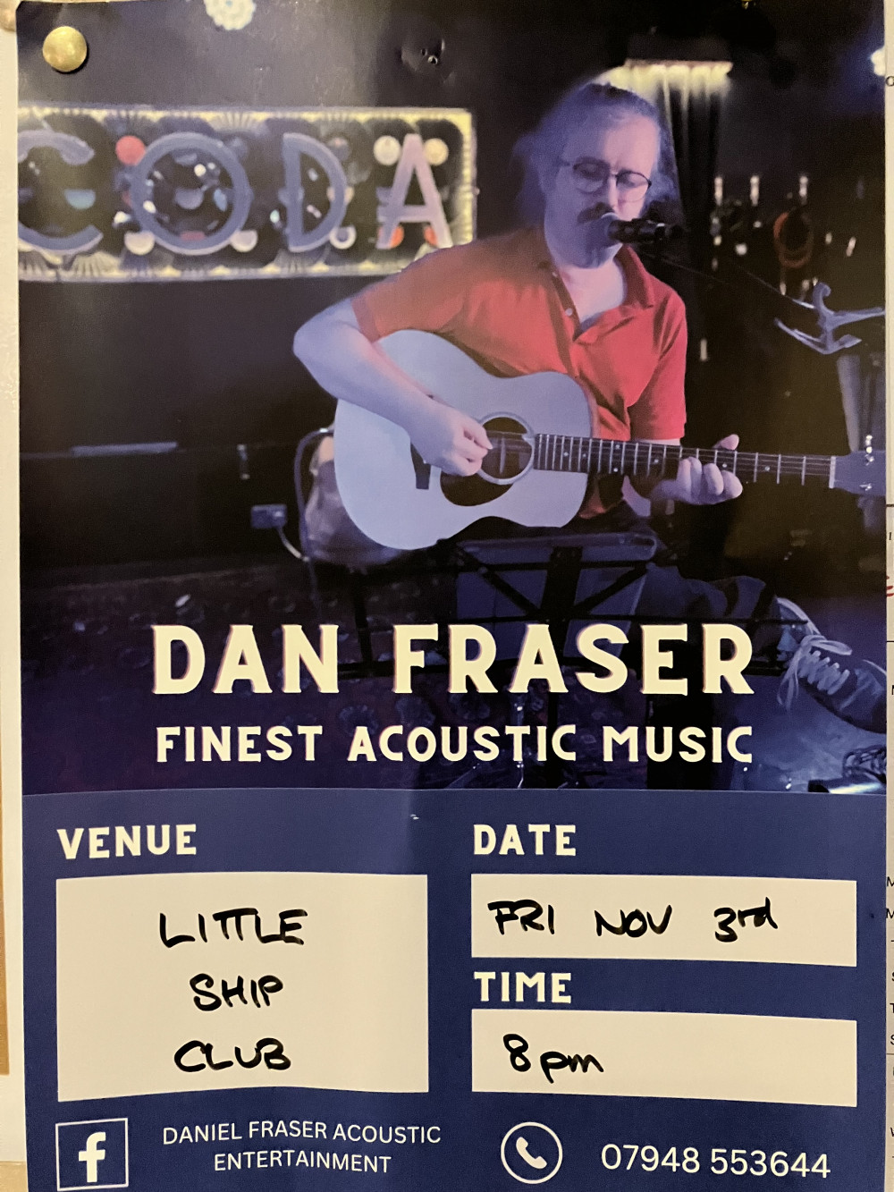 Dan Fraser will perform at the Maldon Little Ship Club (Credit: Chris Bourne)