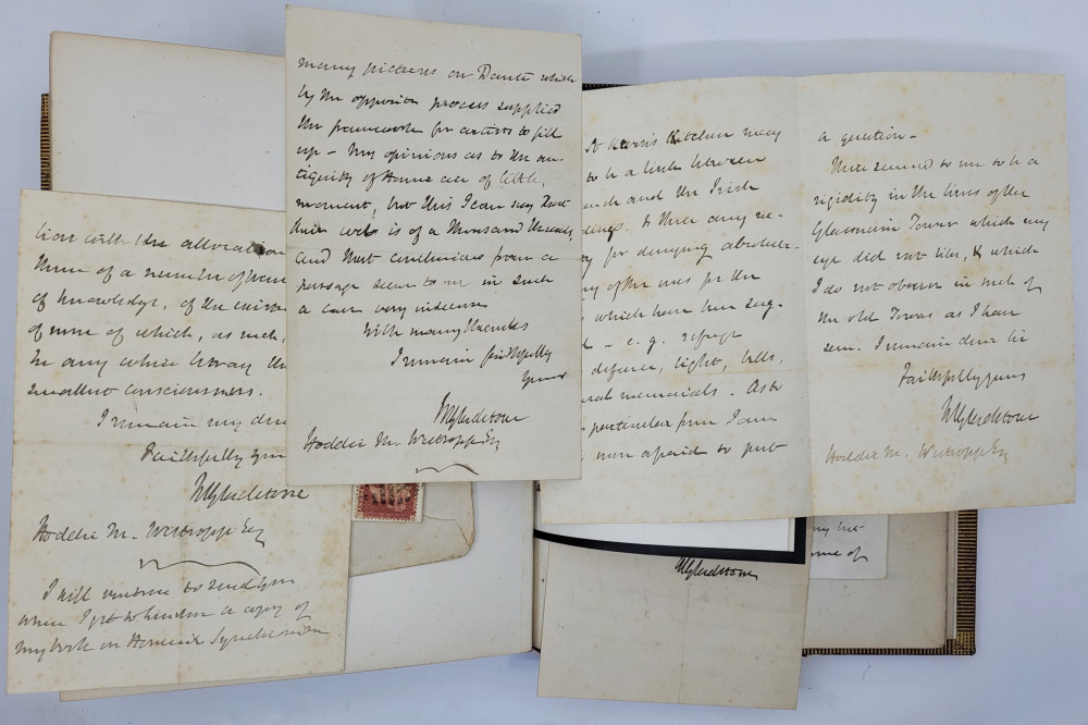 Some of the letters and signatures found at the Twickenham home. (Photo Credit: Hansons London).