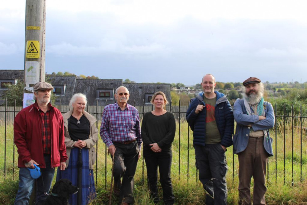 The Radstock 'army' of walkers are protesting a the plans which would see a path used for generations cut off