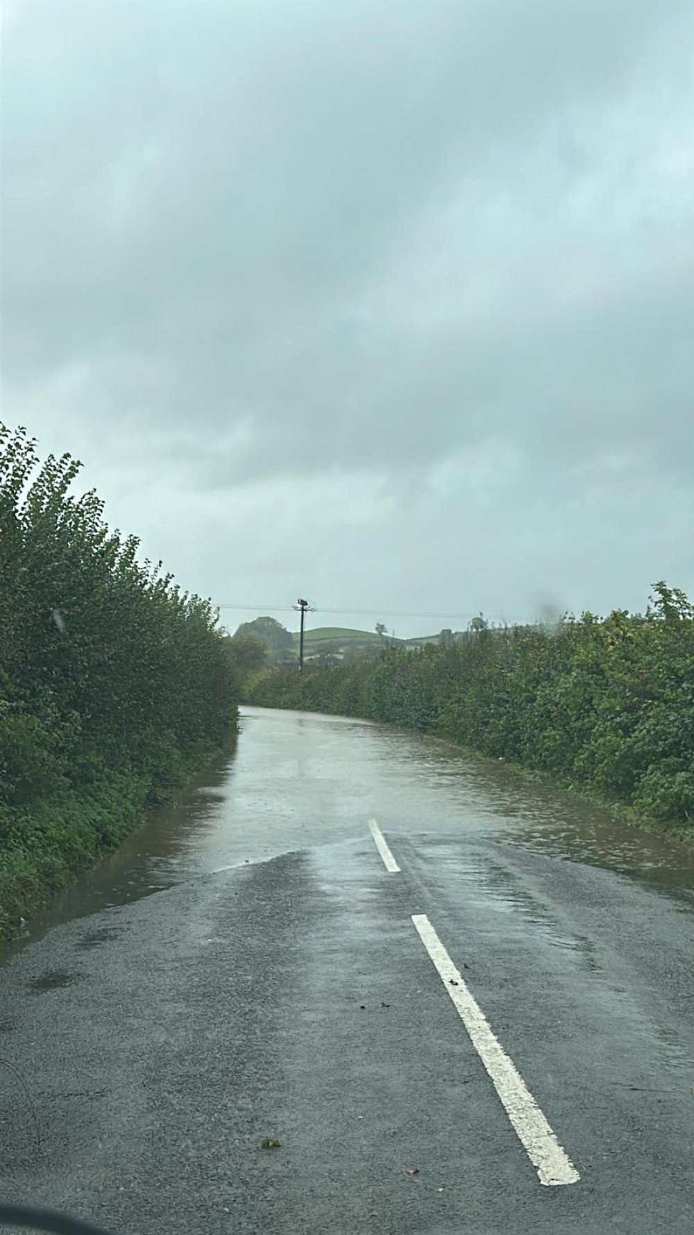 A photo from one of the Somerset Travel warnings of floods across the county