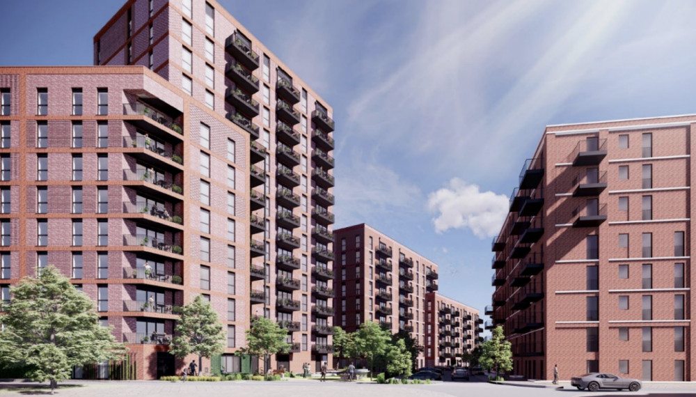 Artist illustration of the proposed Dean Garden Estate redevelopment viewed from Tawny Close (credit: Ealing Council).