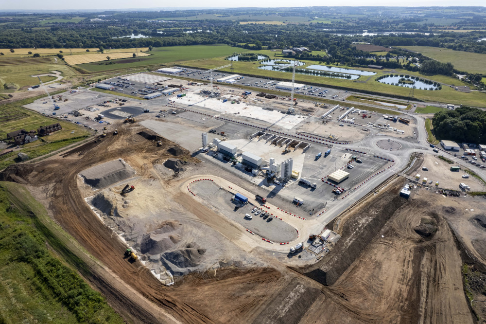 The compound next to the A46 will be bigger than Abbey Fields in Kenilworth if it is given planning permission (Image via HS2)