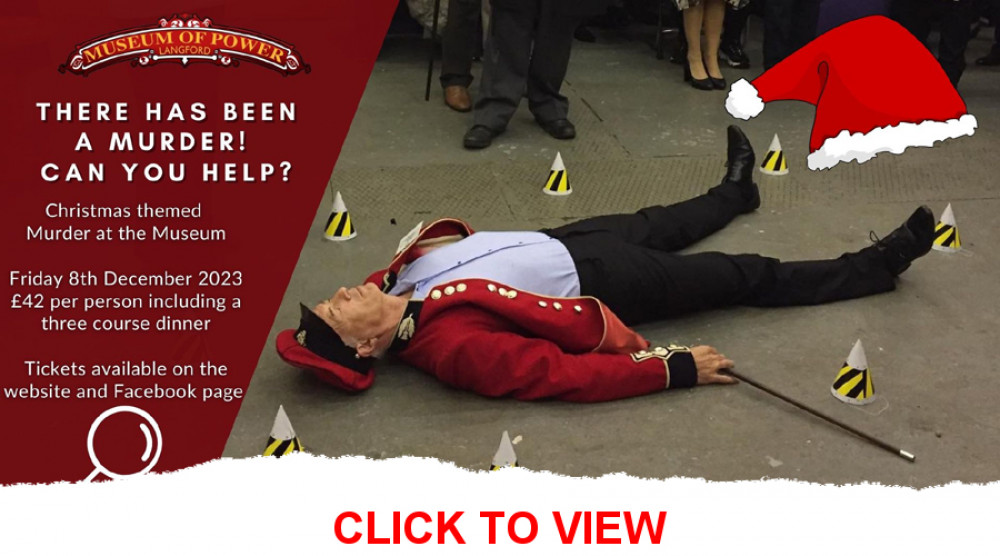 Take part in a Christmas Sherlock Holmes Murder Mystery Evening at the Museum of Power on December 8. Take part in a Christmas Sherlock Holmes Murder Mystery Evening at the Museum of Power on December 8.