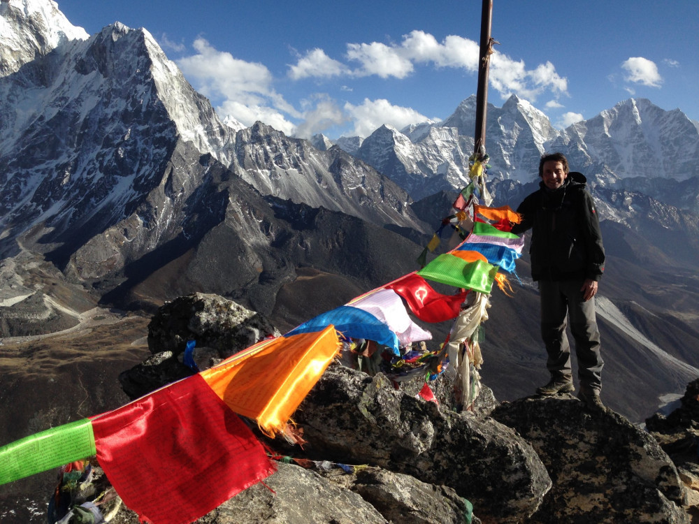 Matt on trail to Everest 