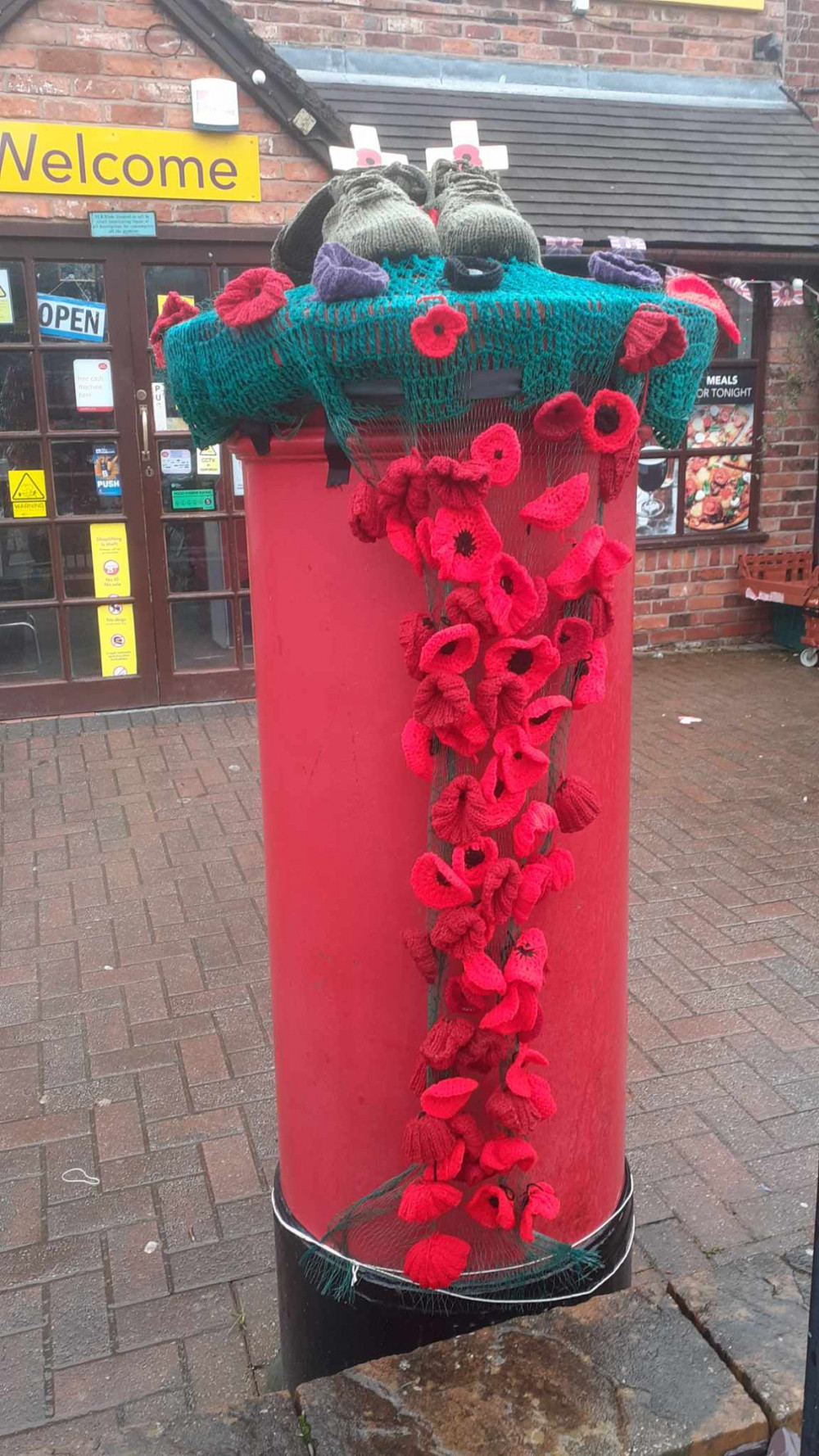 The impressive new post box topper in Rode Hall. (Photo: Deborah Bowyer/Alsager Nub News)