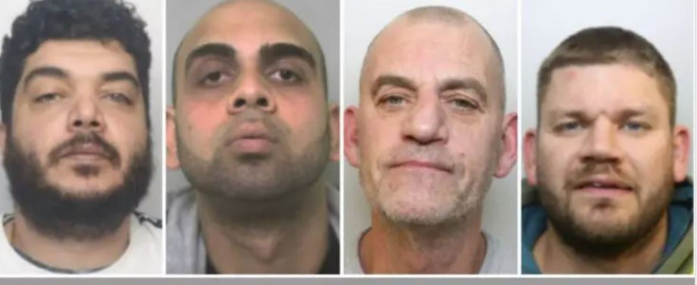 The four , all pleaded guilty to their involvement and were given custodial sentences totalling more than 35 years