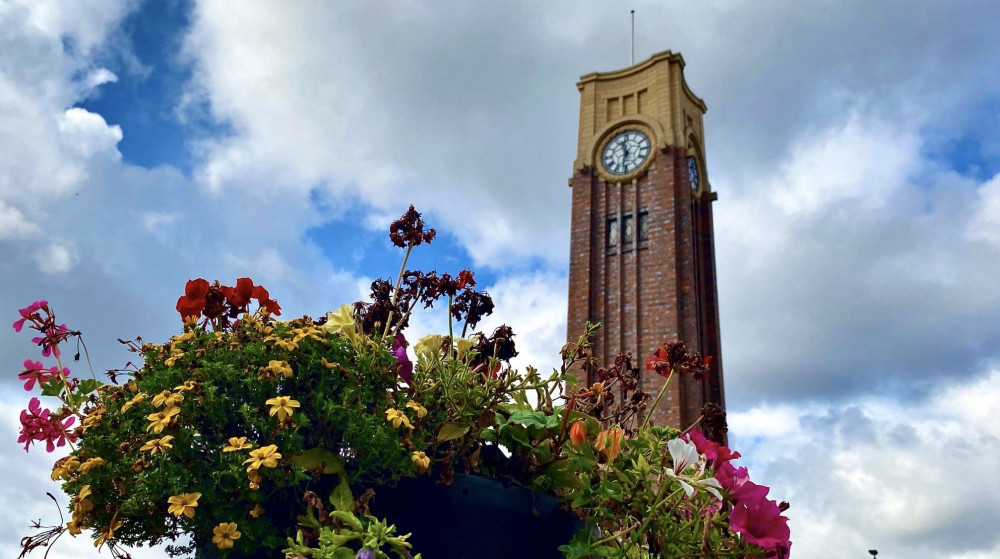 Poppy petals will be released from the top of the clock tower in Coalville. Photo: Coalville Nub News