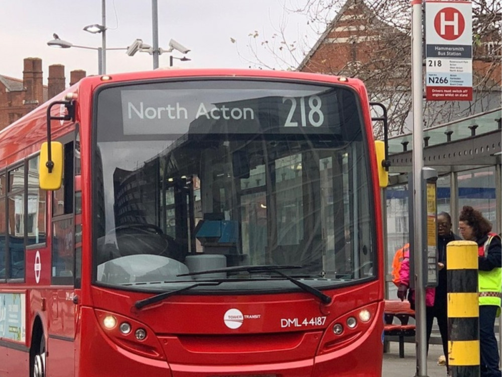 Possible strike action from TfL this month and December could affect 218 bus route (credit: TfL). 