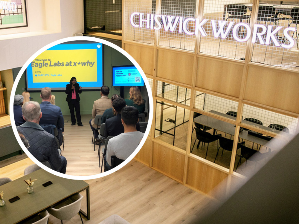 Dr Rupa Huq MP for Ealing Central & Acton was at the Chiswick Eagle Lab - the first to open in London (credit: Barclays).  