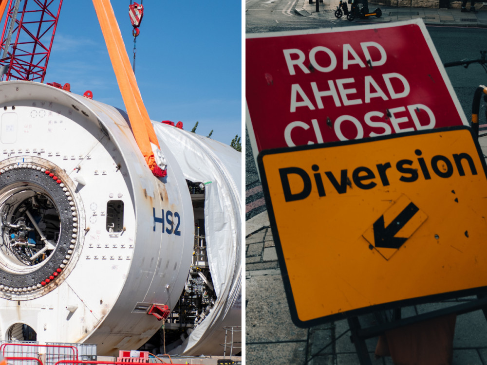 HS2 upcoming Ealing works mean partial closure to some roads (credit: HS2 & Ben Wicks/ Unsplash).