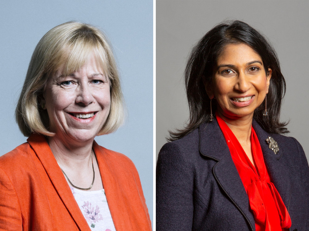 MP Ruth Cadbury calls for Rishi Sunak to sack Suella Braverman from home secretary role (credit: Parliament). 