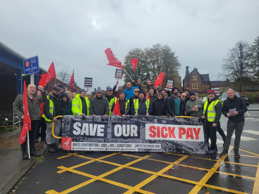 Employees at Klarius Products, Cheadle, have been on strike for 16 weeks over a row over sick pay (LDRS).