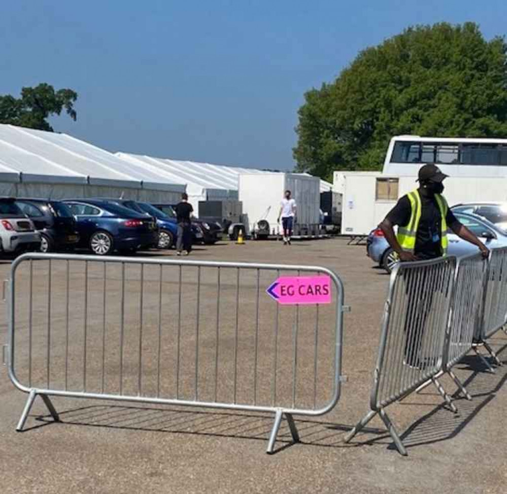 Make-up artists used the tents for the production