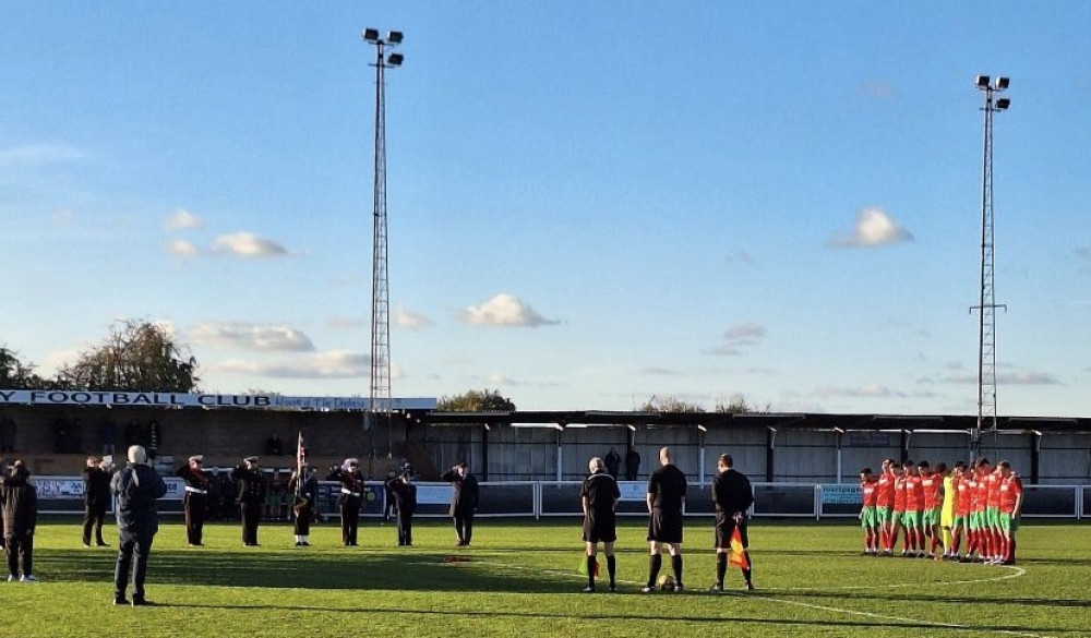 A moment of Remembrance took place before the kick-off