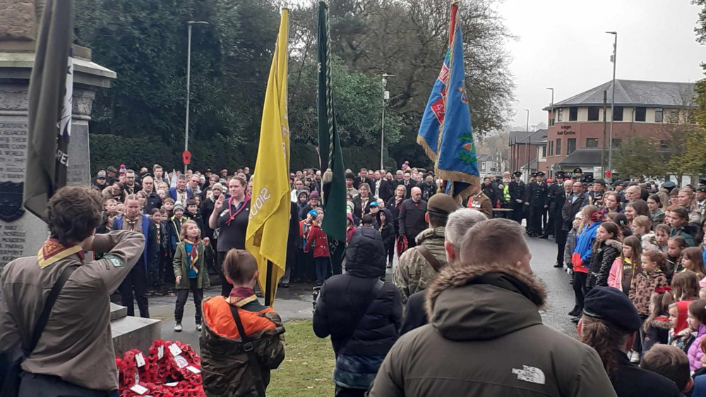 Crowds turned out to see this year's Remembrance Day parade in Alsager. (Photo: Nub News) 