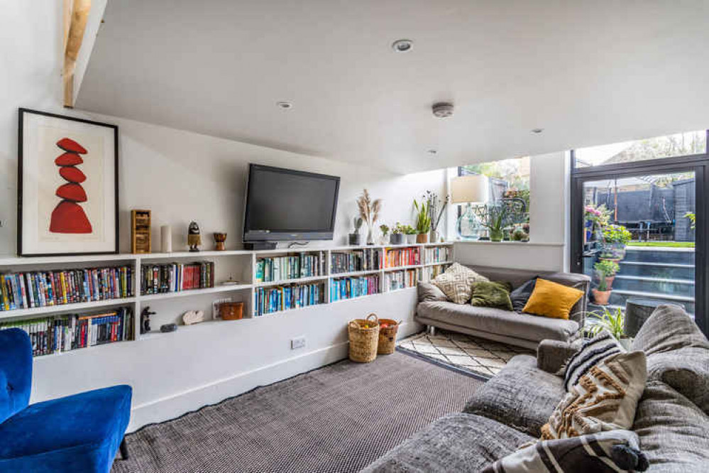 The second living room, tucked underneath (Credit: Carringtons via Rightmove)