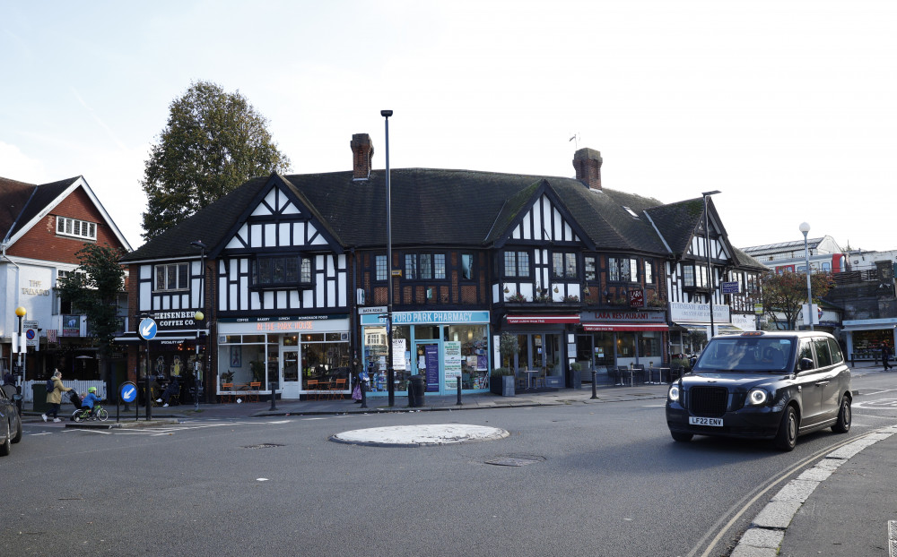 Row of shops in Chiswick, Hounslow and Ealing border (credit: Facundo Arrizabalaga/MyLondon).