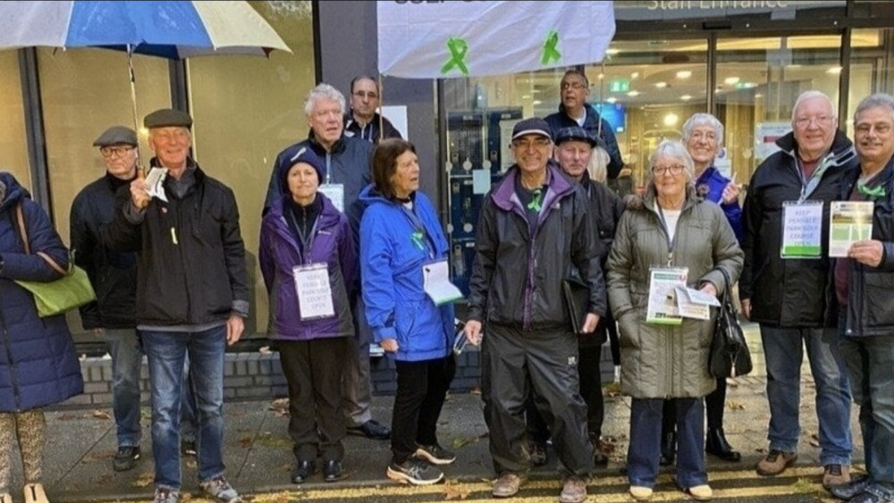 Perivale Park Golf Club recently protested outside Ealing Council offices against its regional park plans (credit: David Chapman).