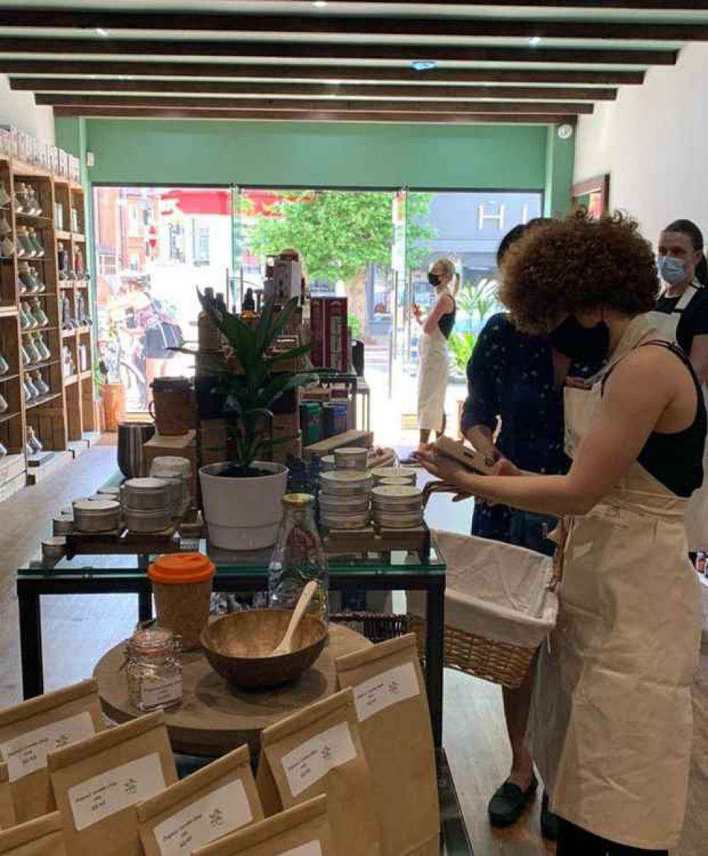 Inside the new shop, which stocks zero-waste household products and bulk foods (Credit: Sage's Health Store)