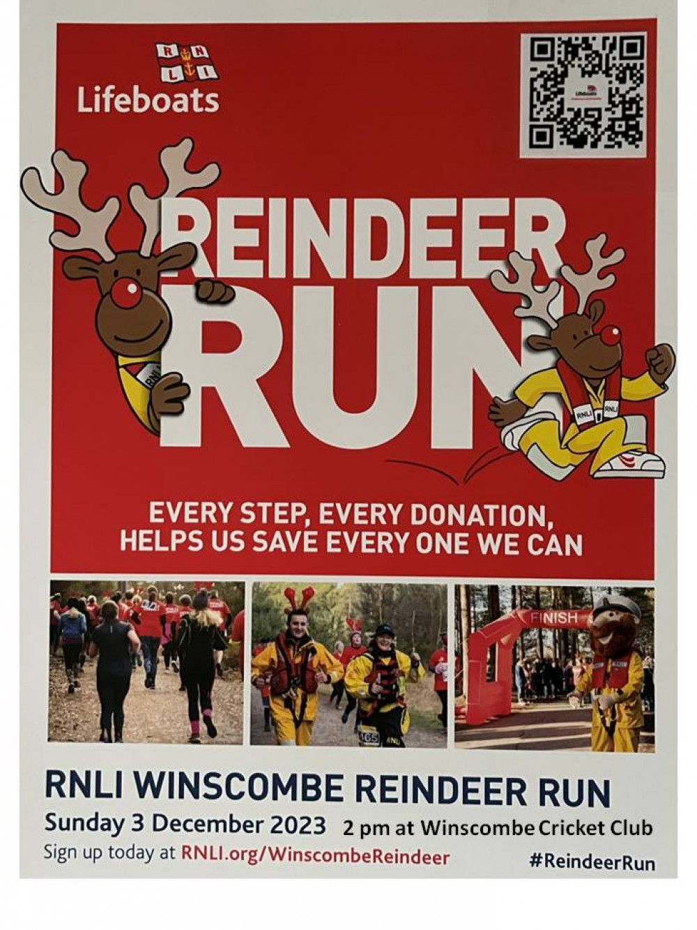 RNLI WINSCOMBE & DISTRICT BRANCH REINDEER RUN SUNDAY 3 DECEMBER