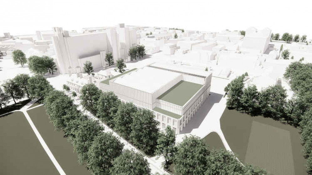 An aerial view of the proposed leisure centre (Credit: Transform Kingston)