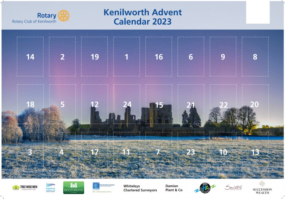 The Kenilworth Advent Calendar 2023 features a stunning image of Kenilworth Castle taken by Nigel Wilkins (image via Kenilworth Rotary Club) The Kenilworth Advent Calendar 2023 features a stunning image of Kenilworth Castle taken by Nigel Wilkins (image via Kenilworth Rotary Club)