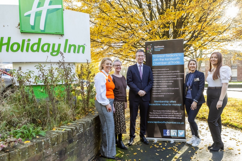 From left: Sarah Kershaw, of The Chamber; Georgina Mitchell of Holiday Inn; Sir Jeremy Wright MP; Nadine Hummert, of The Chamber and Molly Rudd of Holiday Inn. Photo by Karen Massey Photography. From left: Sarah Kershaw, of The Chamber; Georgina Mitchell of Holiday Inn; Sir Jeremy Wright MP; Nadine Hummert, of The Chamber and Molly Rudd of Holiday Inn. Photo by Karen Massey Photography.