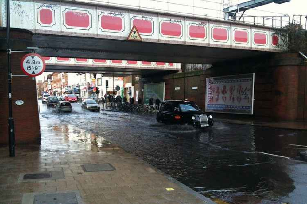 Flooding in New Malden in 2011 (Credit: Edward Sanderson via Flickr)