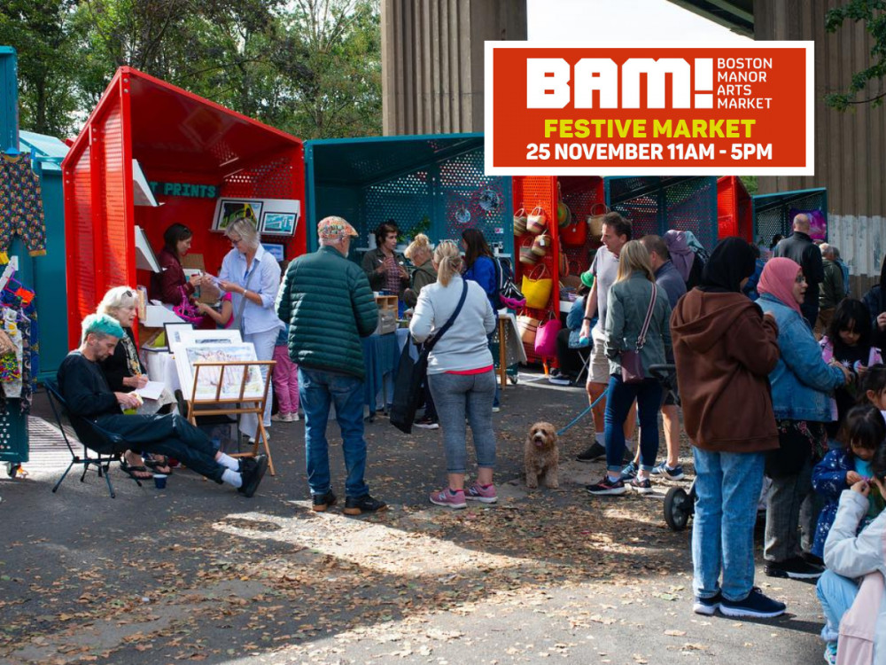 After the success of the first Boston Manor Park Art Market in September, BAM! is back for the festive season this weekend (credit: The Loft Hounslow).