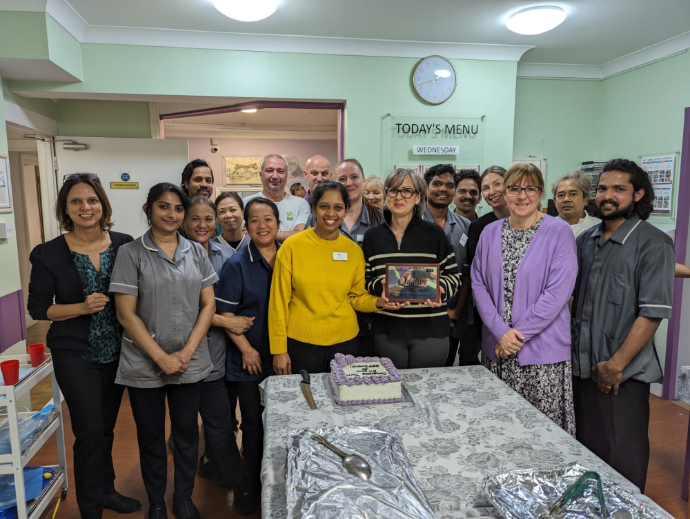 The White House staff celebrate its Gold Standard Framework accreditation.(Photo: The White House Nursing Home)