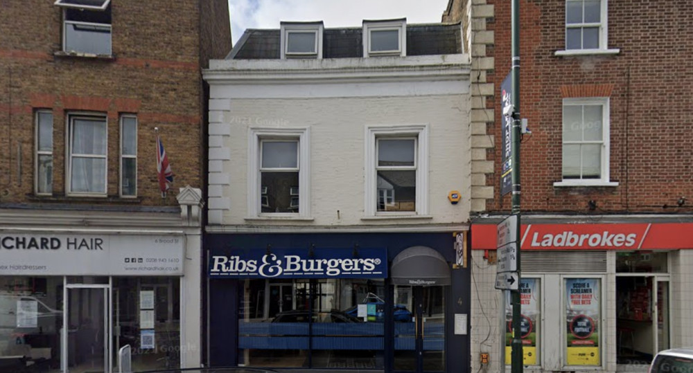 Ribs and Burgers to replace store window. (Photo: Google Maps)