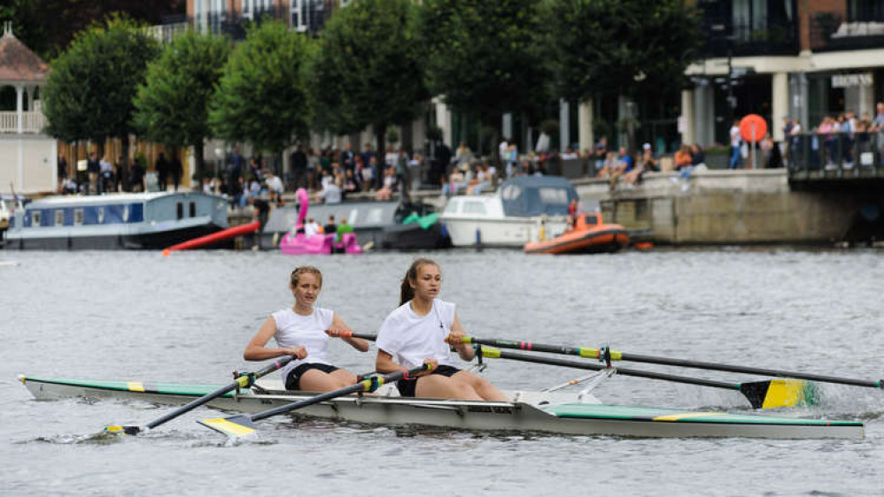 A women's pair compete at the Borough Regatta (Credit: Ollie G Monk)