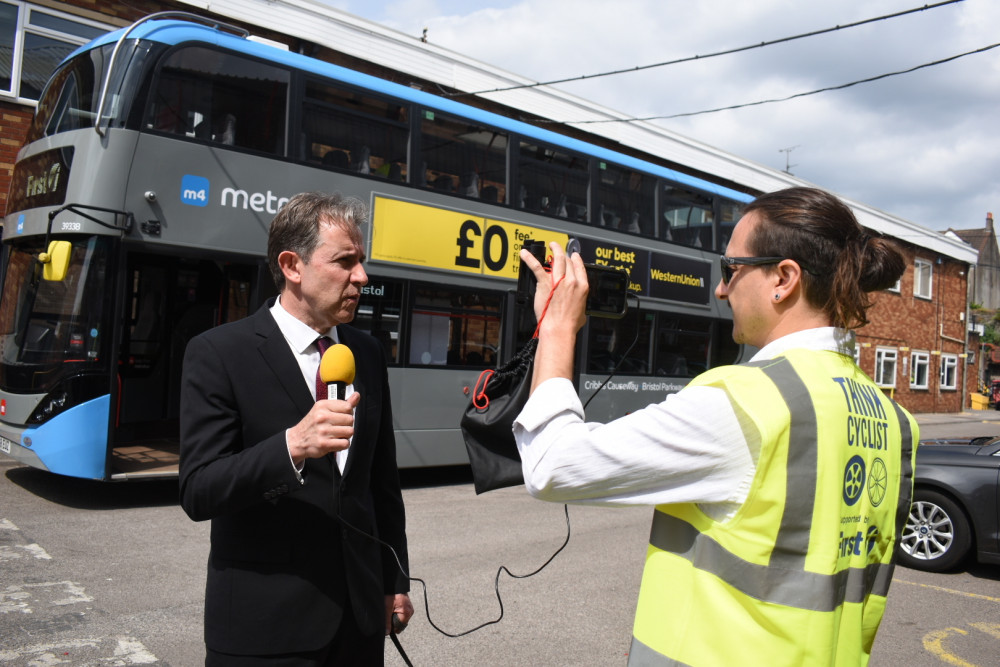 Dan Norris announcing the birthday bus plan Picture: Alex Seabrook Free to use for all LDRS partners