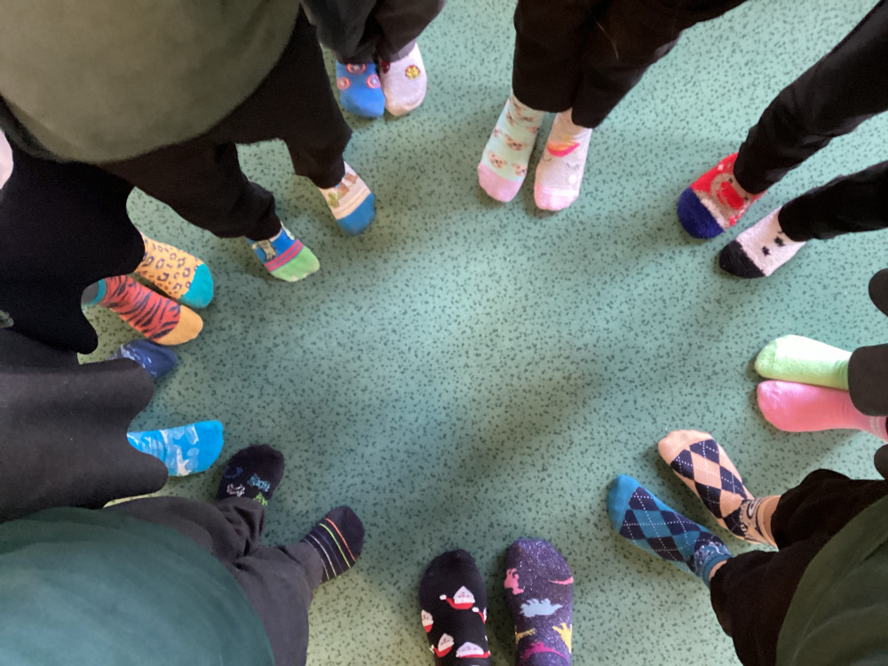 Odd Socks at Vallis School in Frome 