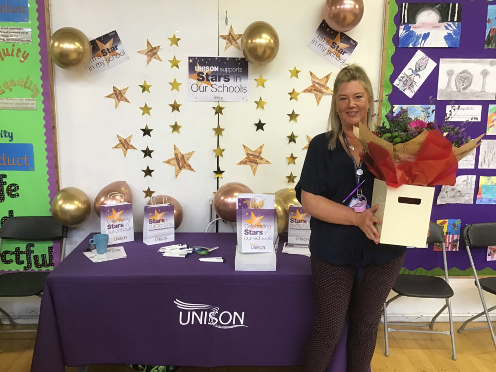 Louise Flemwell with her award.