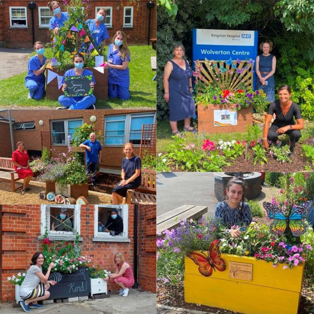 The gardening project was to help the mental health of medics there, with help from the RHS (Image: Kingston Hospital)