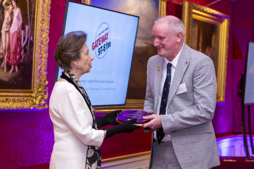 Gateway's Danny Lawsrence with The Princess Royal.