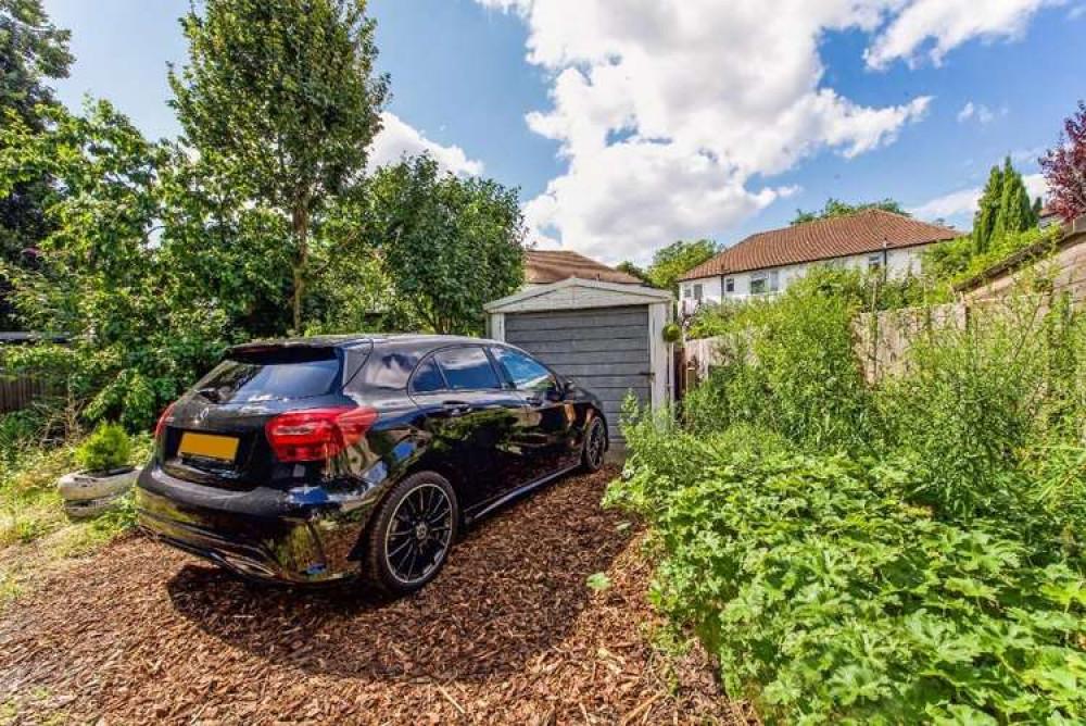 There's an outdoor parking space AND garage (Image: Mervyn Smith)