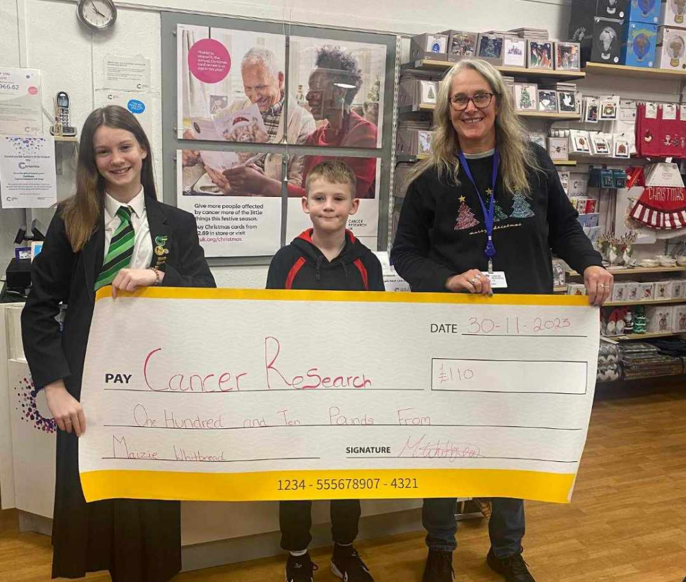 Maizie has raised £110 for charity. Image credit: Kirsty Whitbread. 