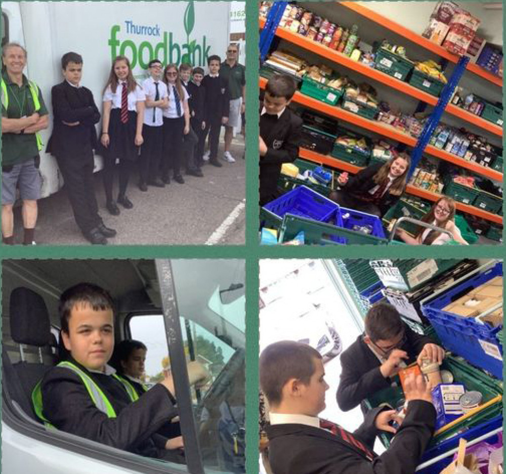 Youngsters at Foodbank's warehouse in Corringham